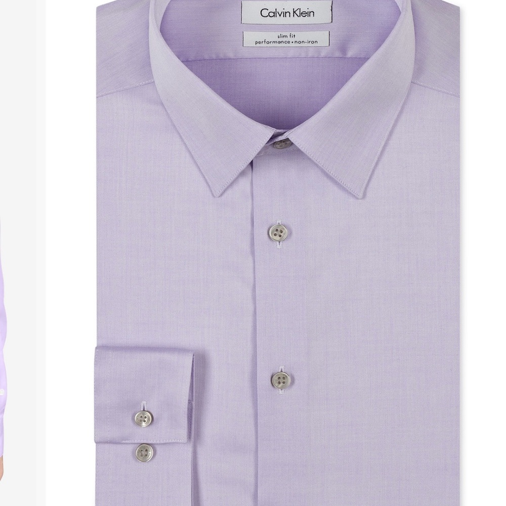 Calvin Klein Men's Light Purple Dress Shirt